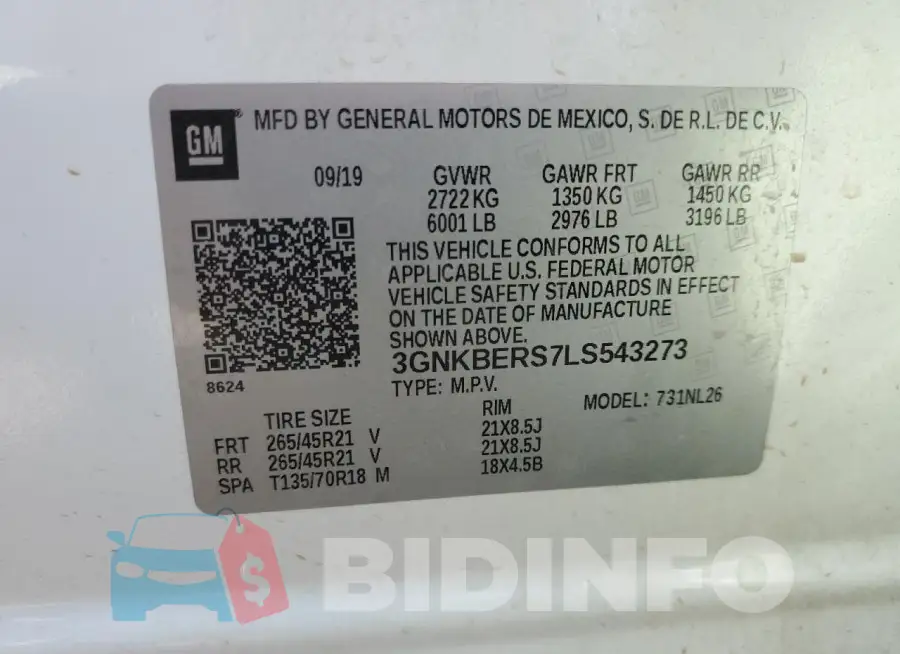 3GNKBERS7LS543273 Photo# 14