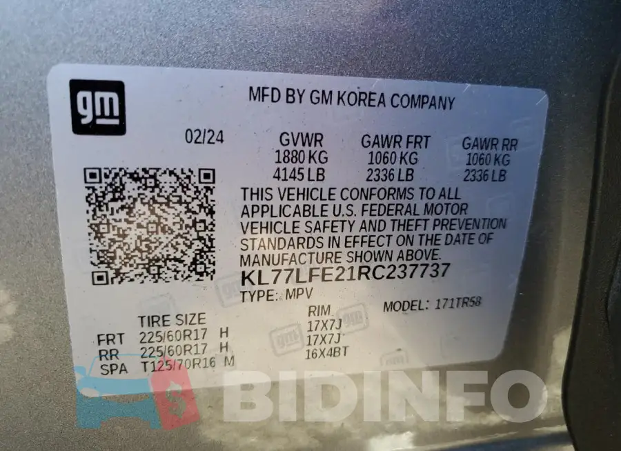 KL77LFE21RC237737 Photo# 12