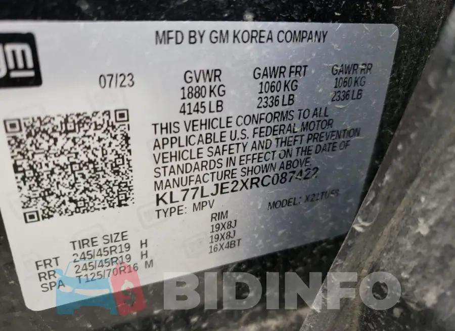KL77LJE2XRC087422 Photo# 13