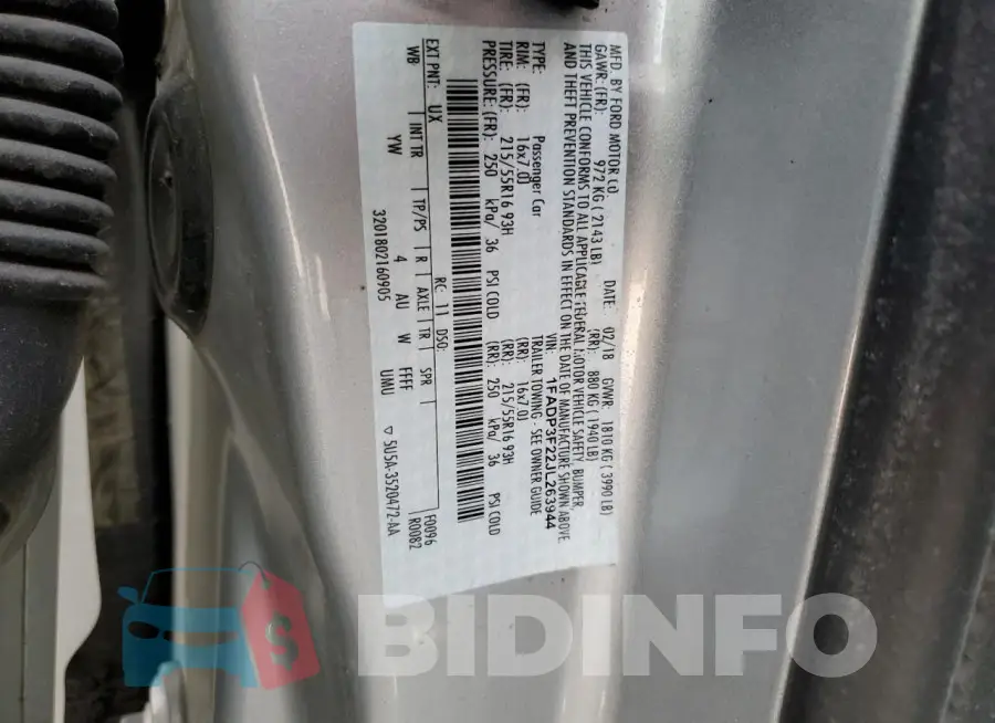 1FADP3F22JL263944 Photo# 13