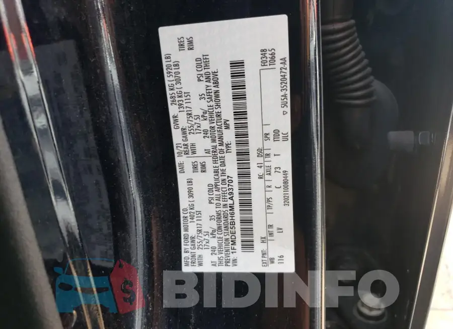 1FMDE5BH6MLA93707 Photo# 12