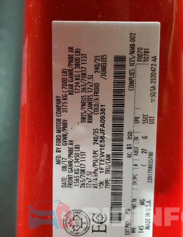 1FTEW1E58JFA09381 Photo# 12