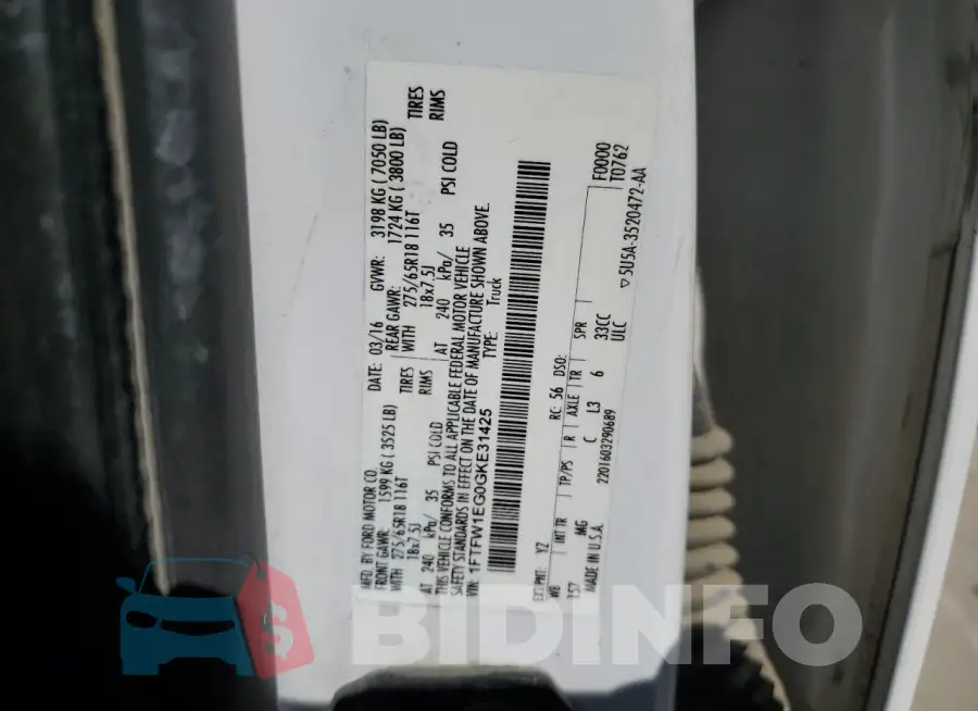1FTFW1EG0GKE31425 Photo# 12