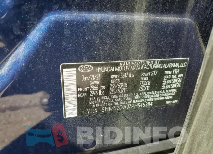 5NMS2DAJ7PH545284 Photo# 13