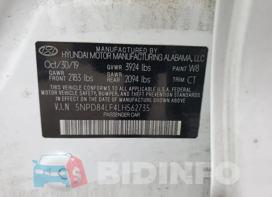 5NPD84LF4LH562735 Photo# 12