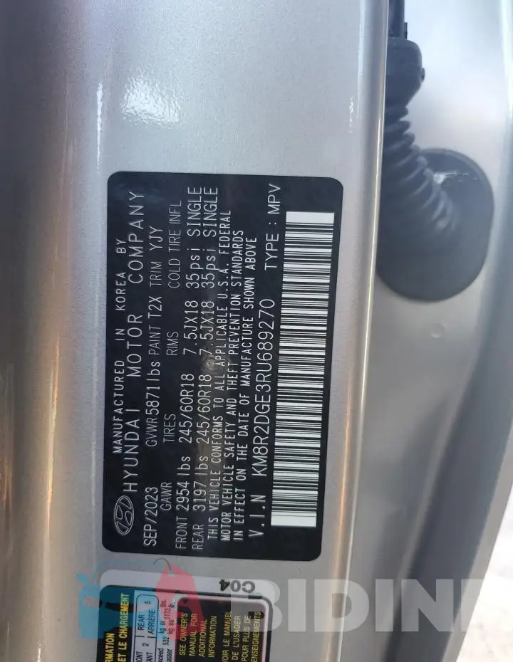 KM8R2DGE3RU689270 Photo# 13