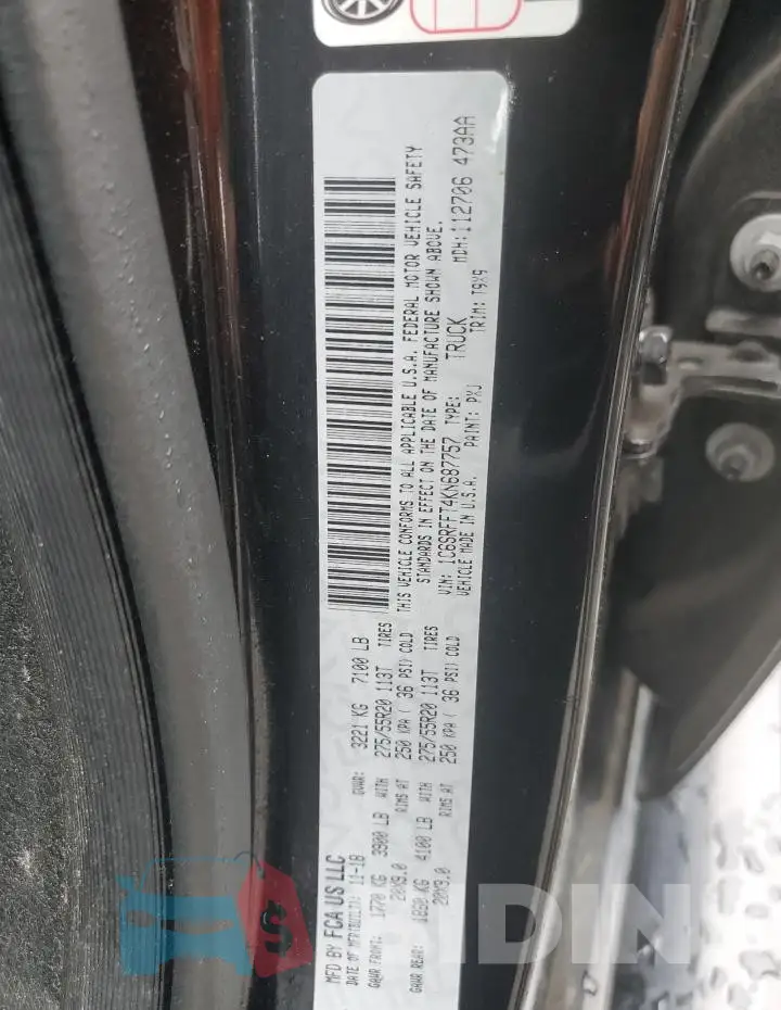 1C6SRFFT4KN687757 Photo# 13
