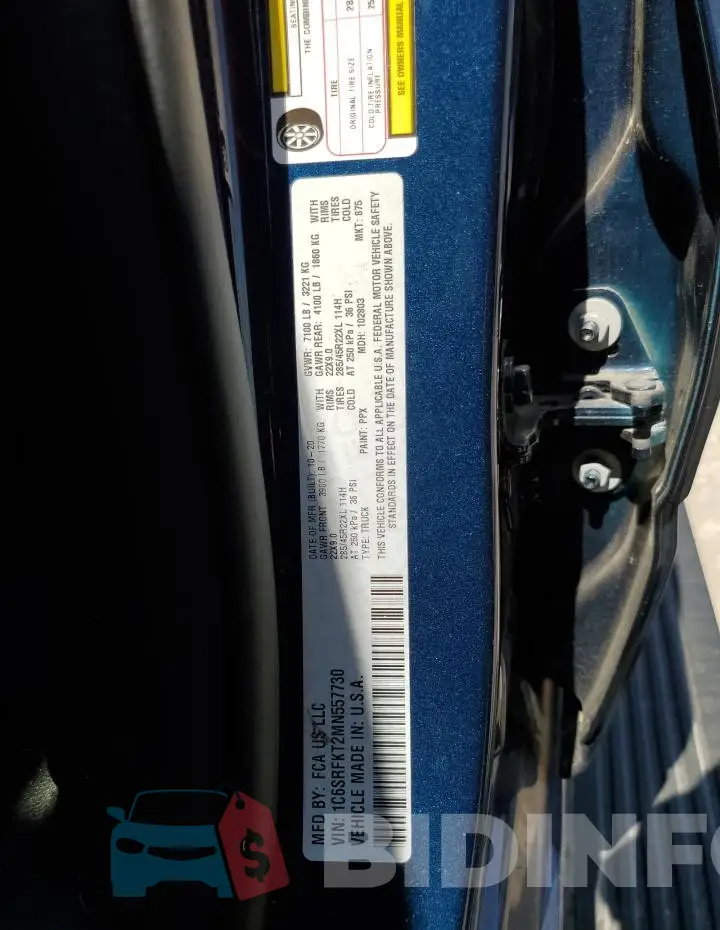 1C6SRFKT2MN557730 Photo# 12
