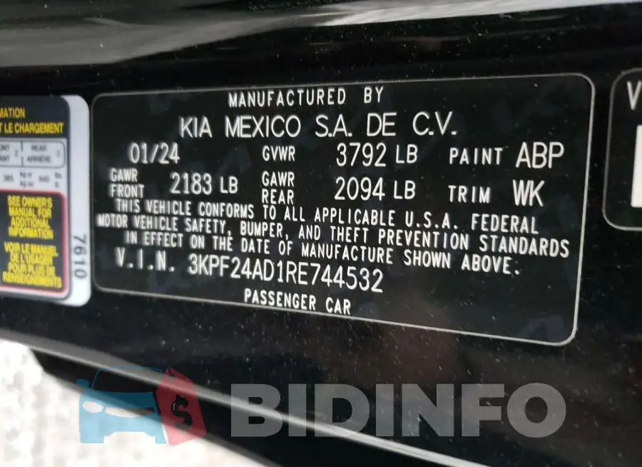 3KPF24AD1RE744532 Photo# 13