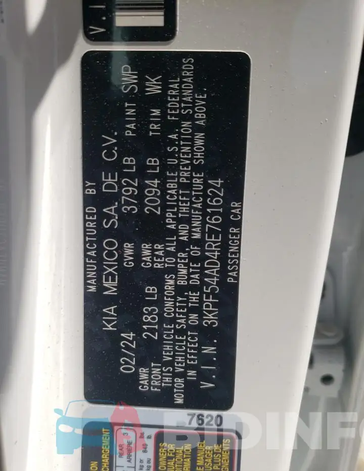 3KPF54AD4RE761624 Photo# 12