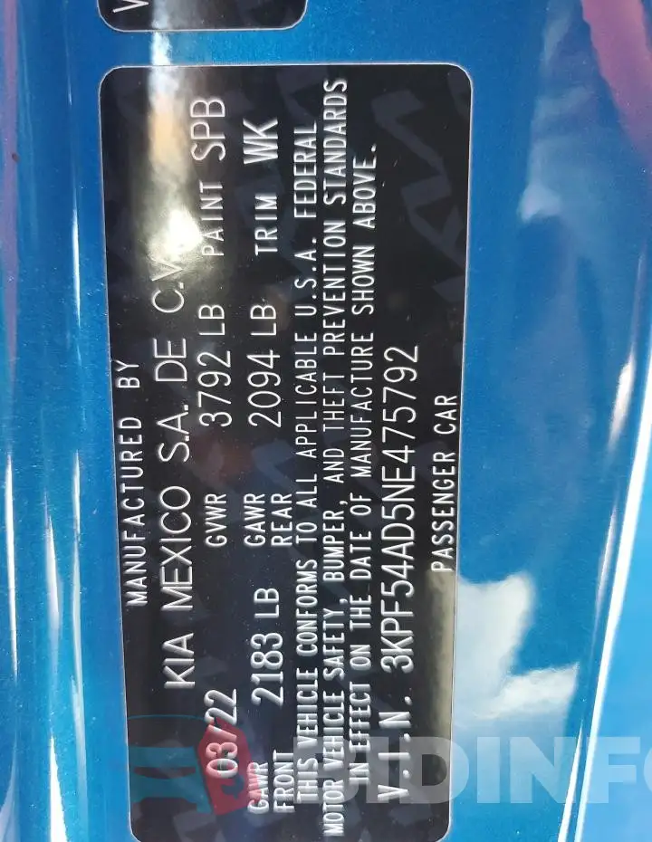 3KPF54AD5NE475792 Photo# 12