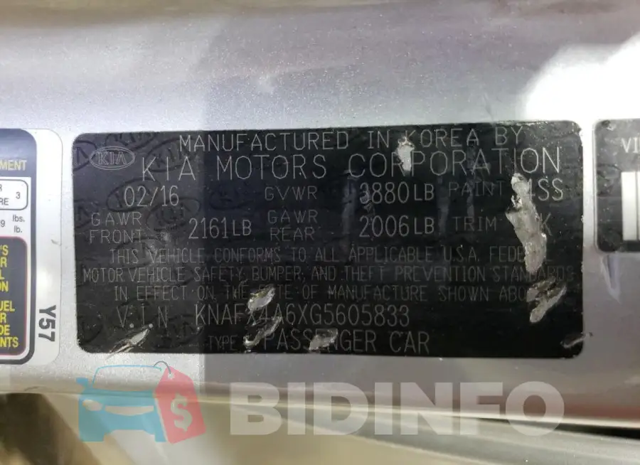 KNAFX4A6XG5605833 Photo# 13