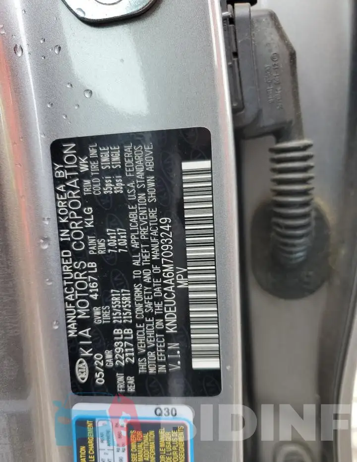 KNDEUCAA6M7093249 Photo# 11