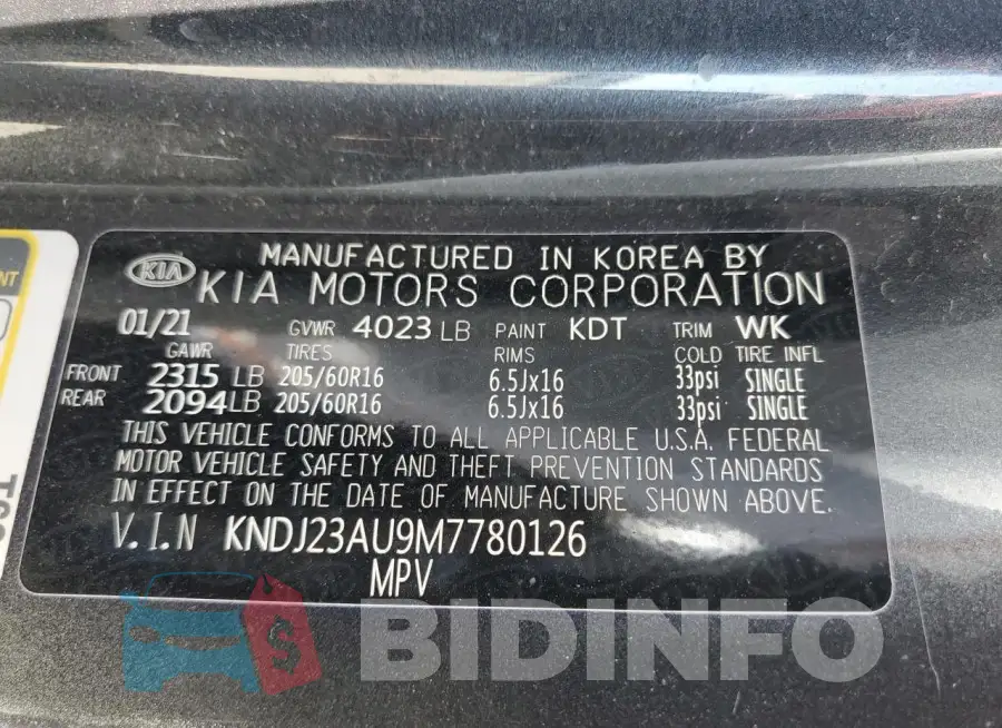 KNDJ23AU9M7780126 Photo# 12