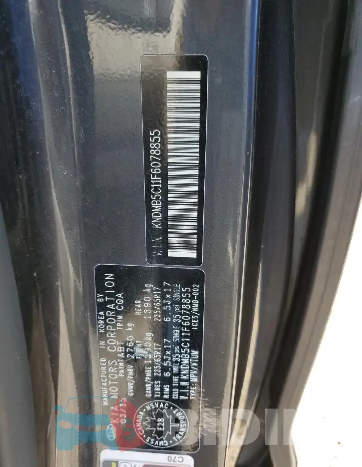 KNDMB5C11F6078855 Photo# 14