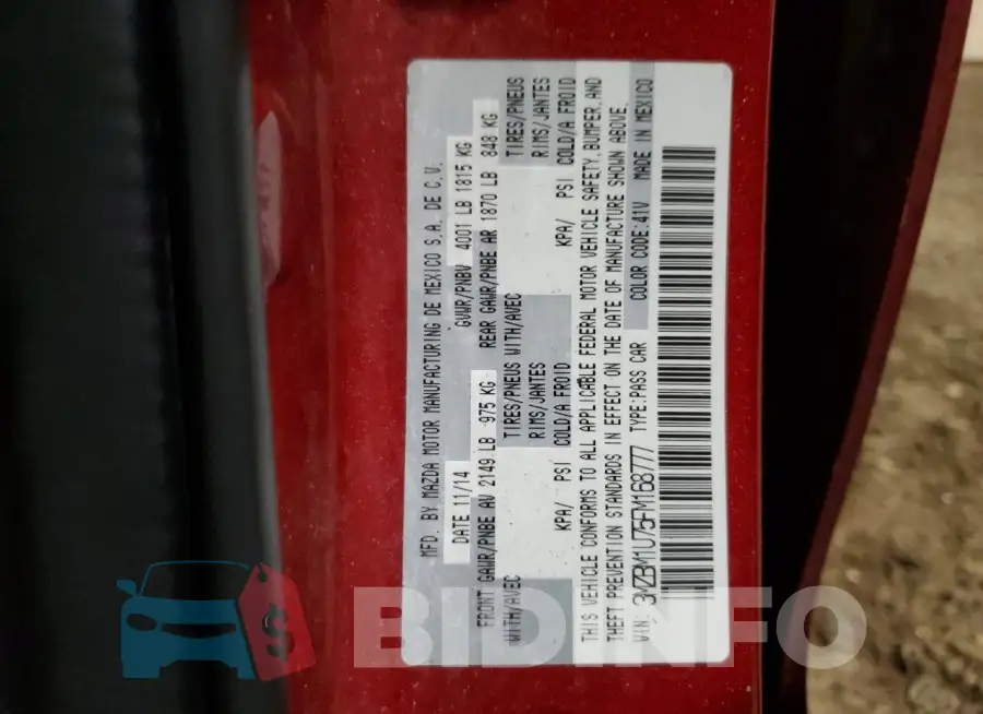 3MZBM1U75FM168777 Photo# 12