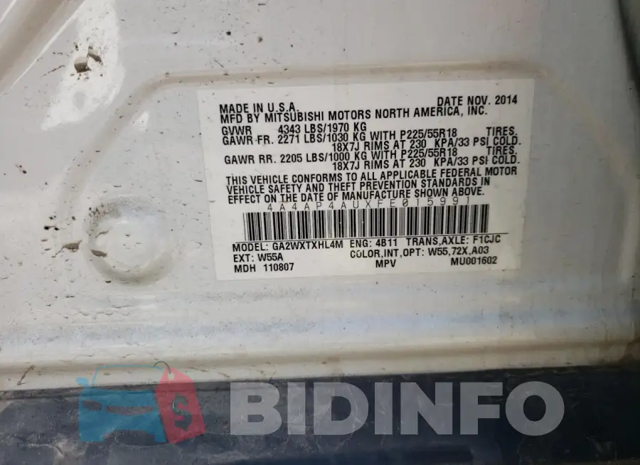4A4AP4AUXFE015991 Photo# 12