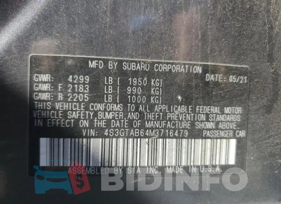 4S3GTAB64M3716479 Photo# 13