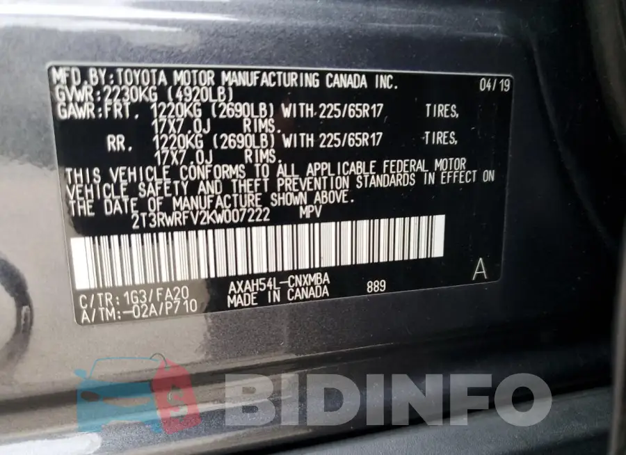 2T3RWRFV2KW007222 Photo# 13