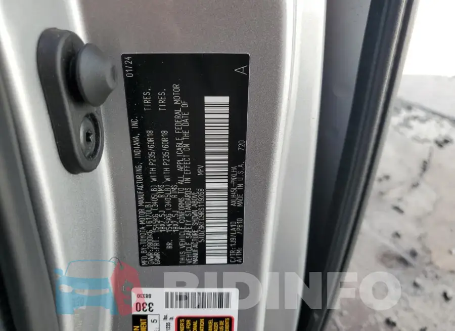 5TDZSKFC9RS119268 Photo# 13