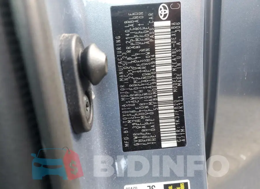5YFB4MDE9PP044914 Photo# 12
