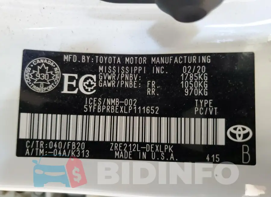 5YFBPRBEXLP111652 Photo# 12