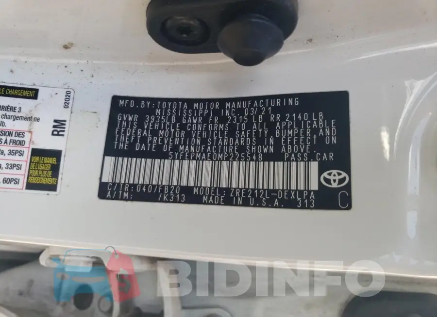 5YFEPMAE0MP225548 Photo# 12