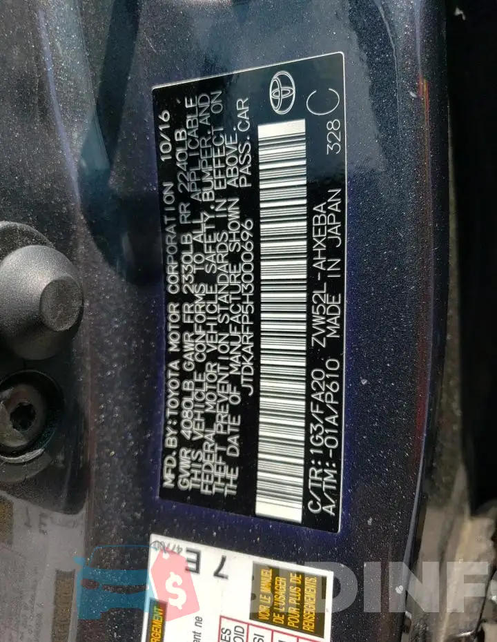 JTDKARFP5H3000696 Photo# 12