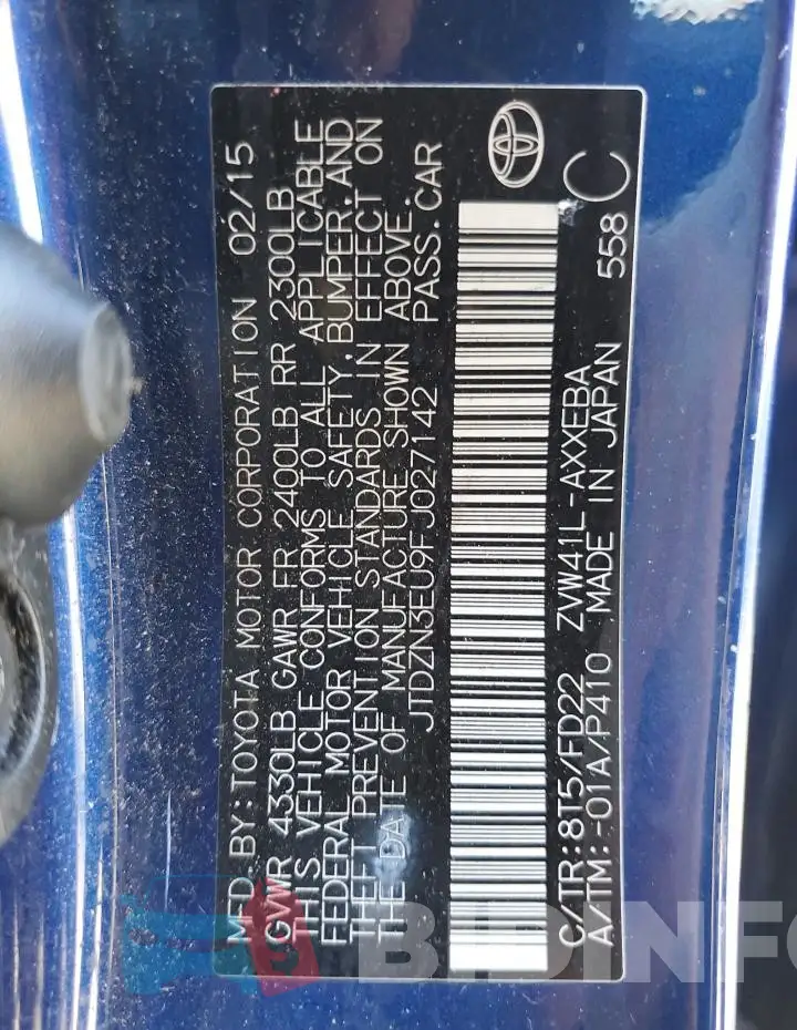 JTDZN3EU9FJ027142 Photo# 12