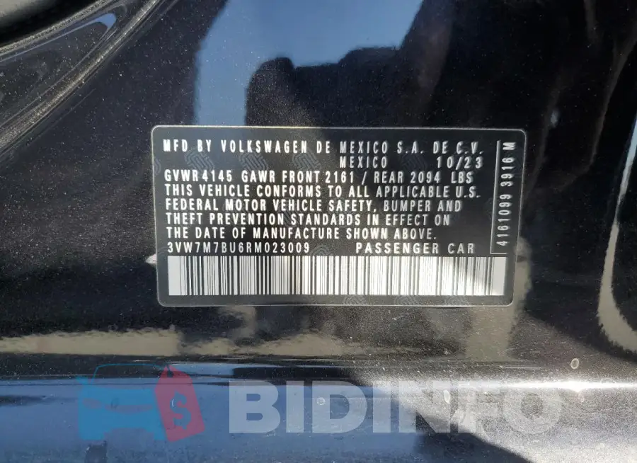 3VW7M7BU6RM023009 Photo# 13