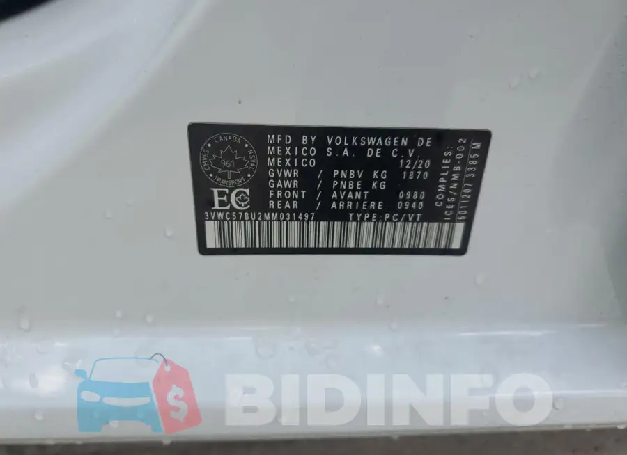 3VWC57BU2MM031497 Photo# 12