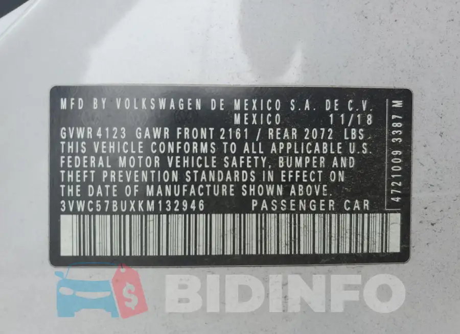 3VWC57BUXKM132946 Photo# 12