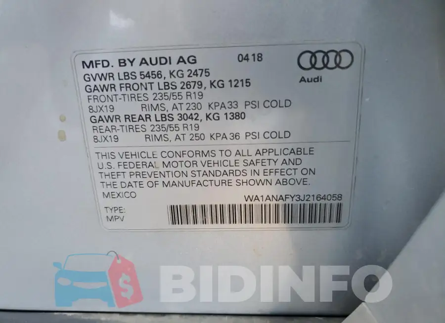 WA1ANAFY3J2164058 Photo# 13
