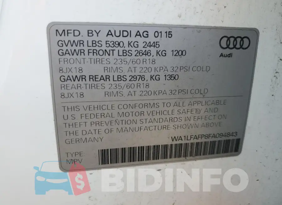 WA1LFAFP8FA094843 Photo# 14