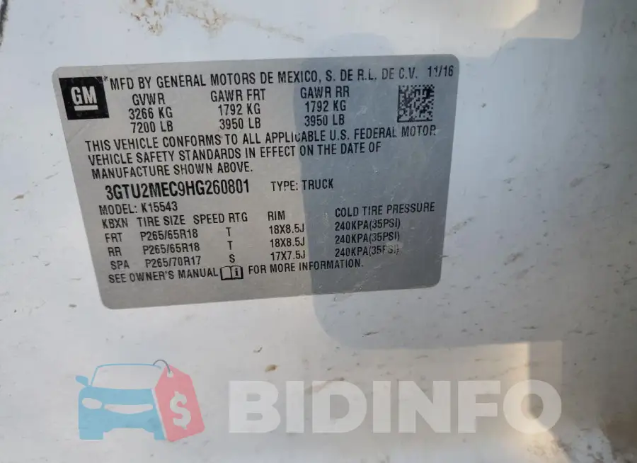 3GTU2MEC9HG260801 Photo# 12