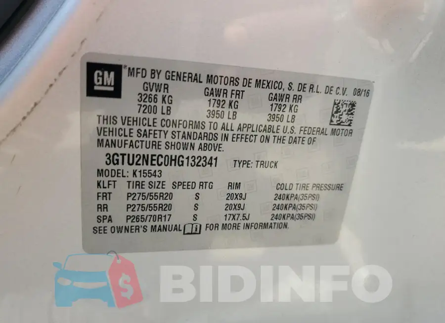 3GTU2NEC0HG132341 Photo# 13