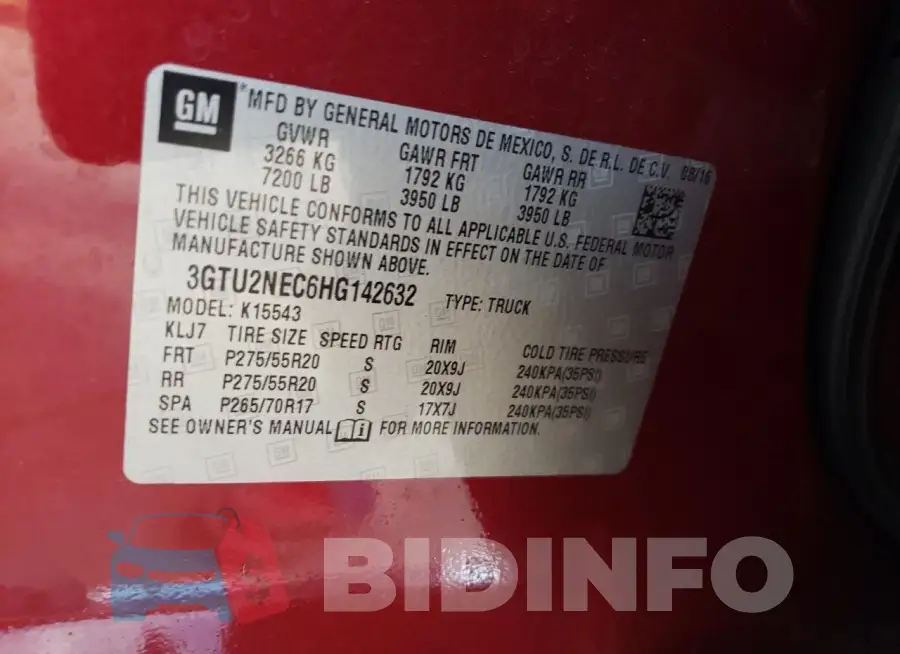 3GTU2NEC6HG142632 Photo# 12