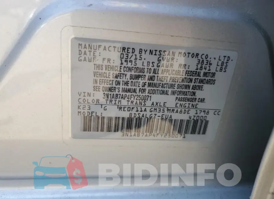 3N1AB7AP4FY250071 Photo# 12