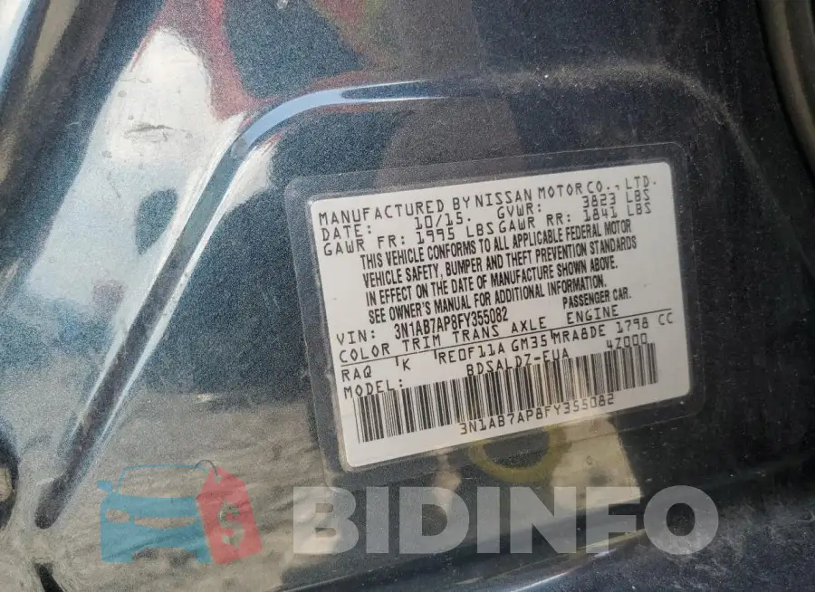 3N1AB7AP8FY355082 Photo# 12