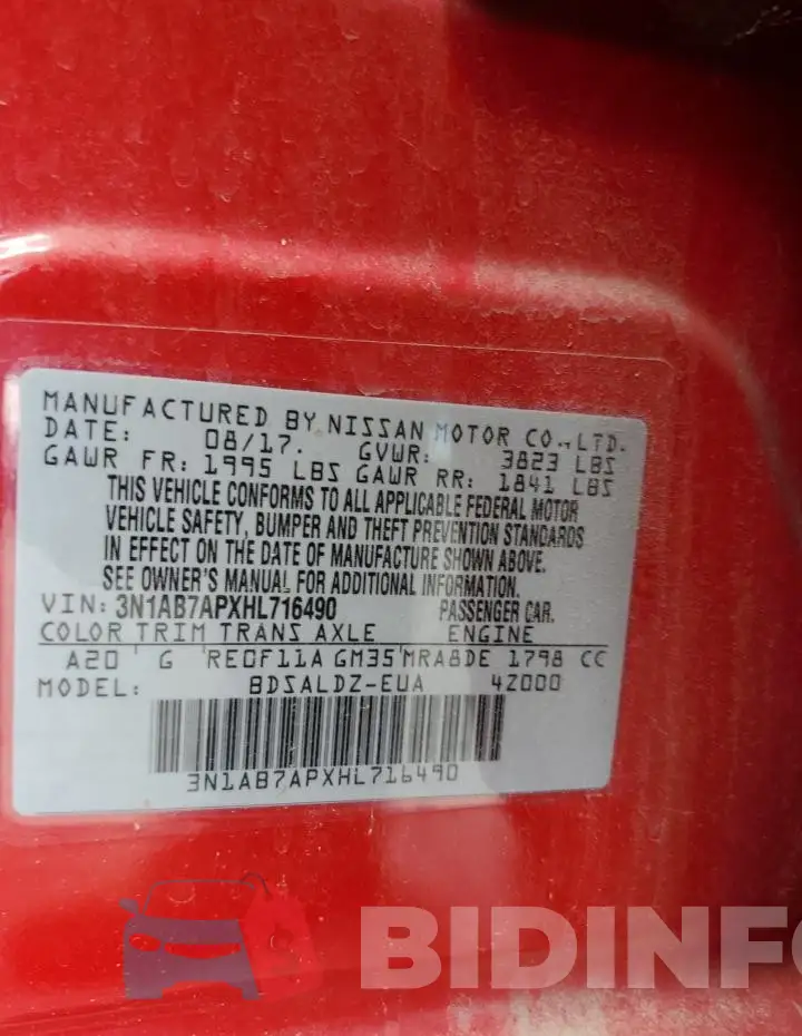 3N1AB7APXHL716490 Photo# 12