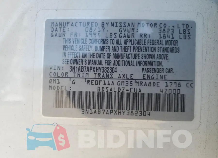 3N1AB7APXHY382304 Photo# 12