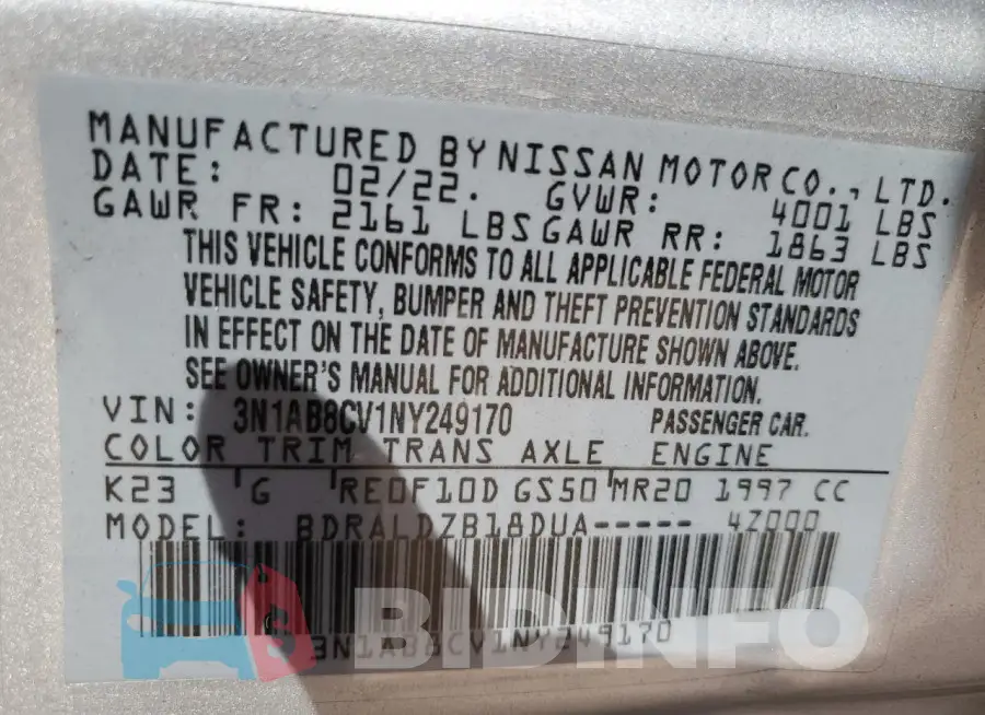 3N1AB8CV1NY249170 Photo# 12