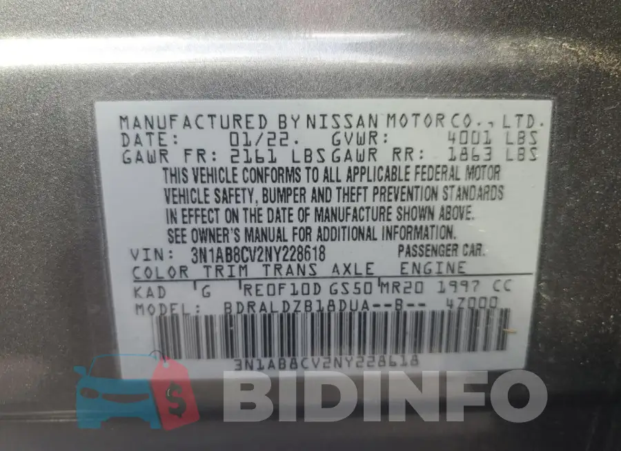 3N1AB8CV2NY228618 Photo# 12