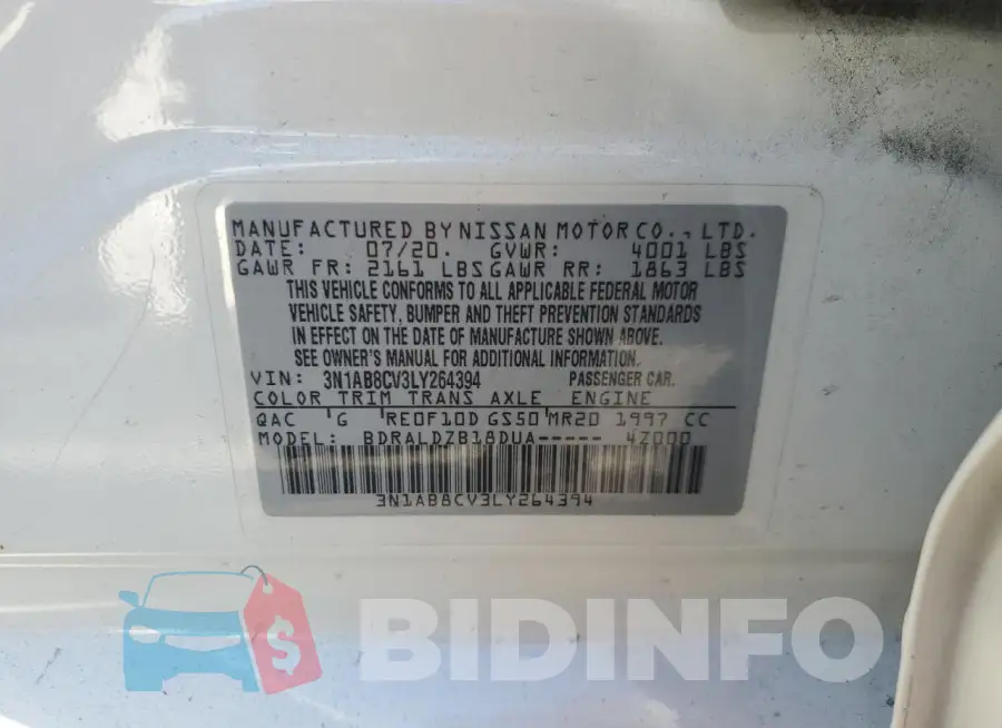 3N1AB8CV3LY264394 Photo# 12