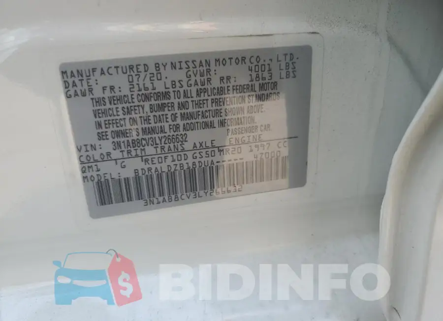 3N1AB8CV3LY266632 Photo# 12