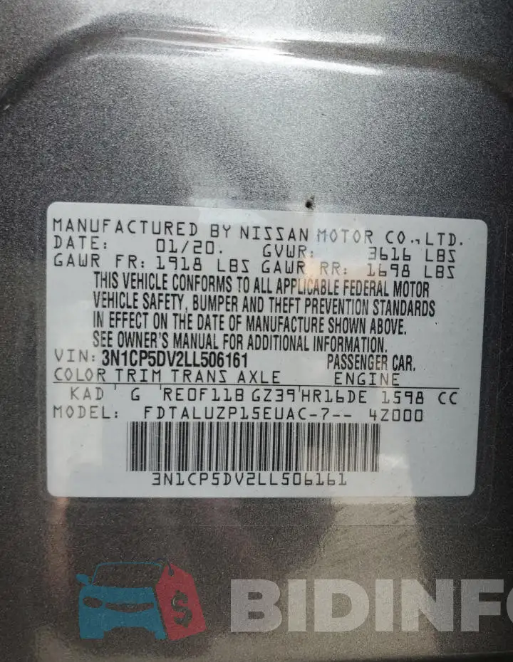 3N1CP5DV2LL506161 Photo# 13