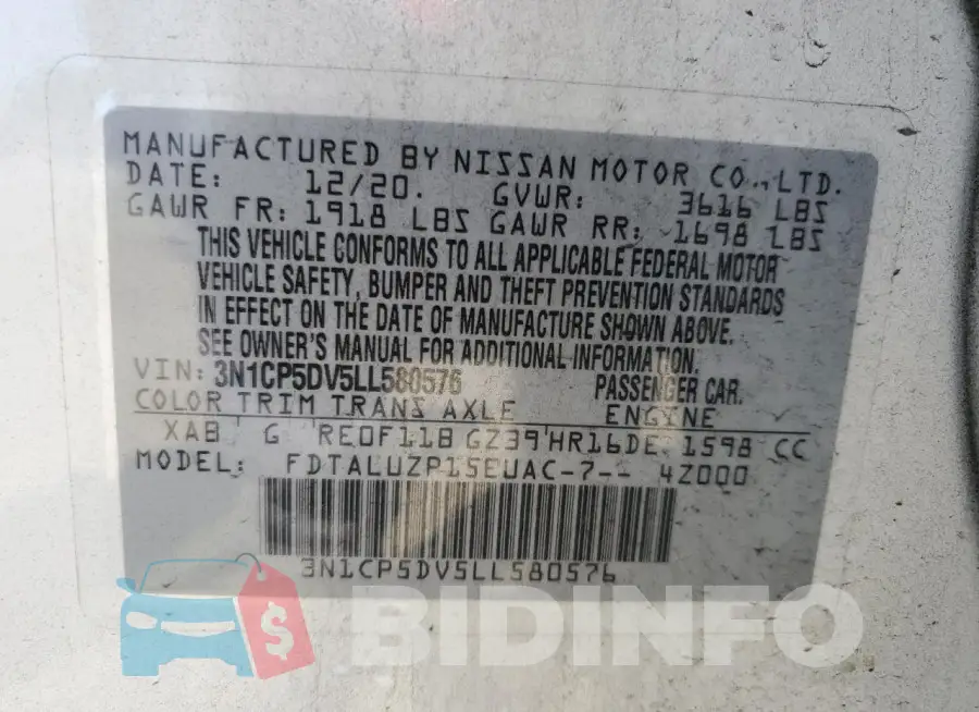 3N1CP5DV5LL580576 Photo# 13