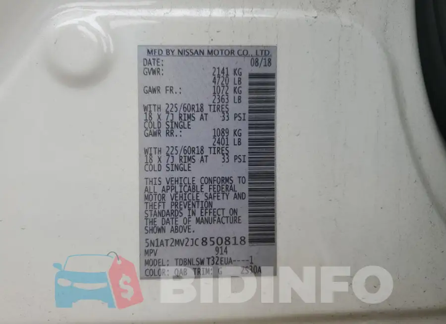 5N1AT2MV2JC850818 Photo# 13