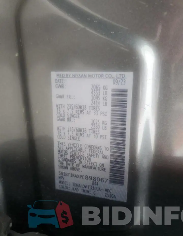 5N1BT3BAXPC898067 Photo# 14