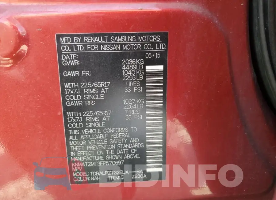 KNMAT2MT3FP570697 Photo# 13